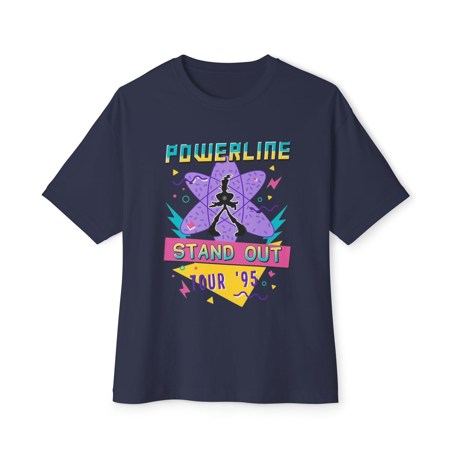 Powerline Tour '95 Oversized Boxy Tee - Unisex Graphic T-Shirt