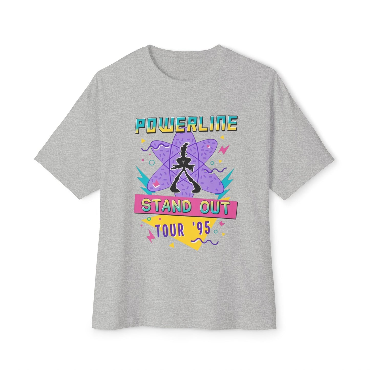 Powerline Tour '95 Oversized Boxy Tee - Unisex Graphic T-Shirt