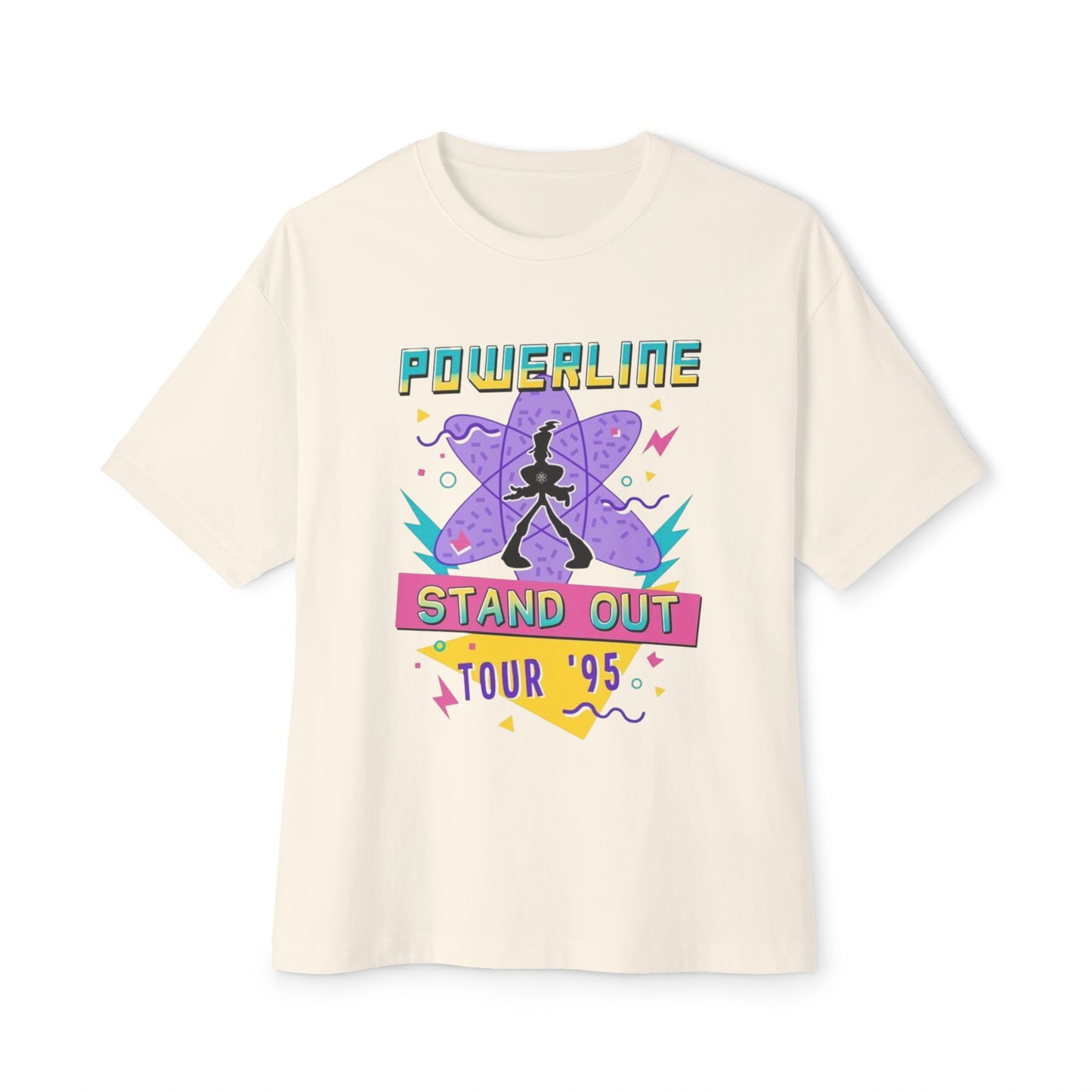 Powerline Tour '95 Oversized Boxy Tee - Unisex Graphic T-Shirt