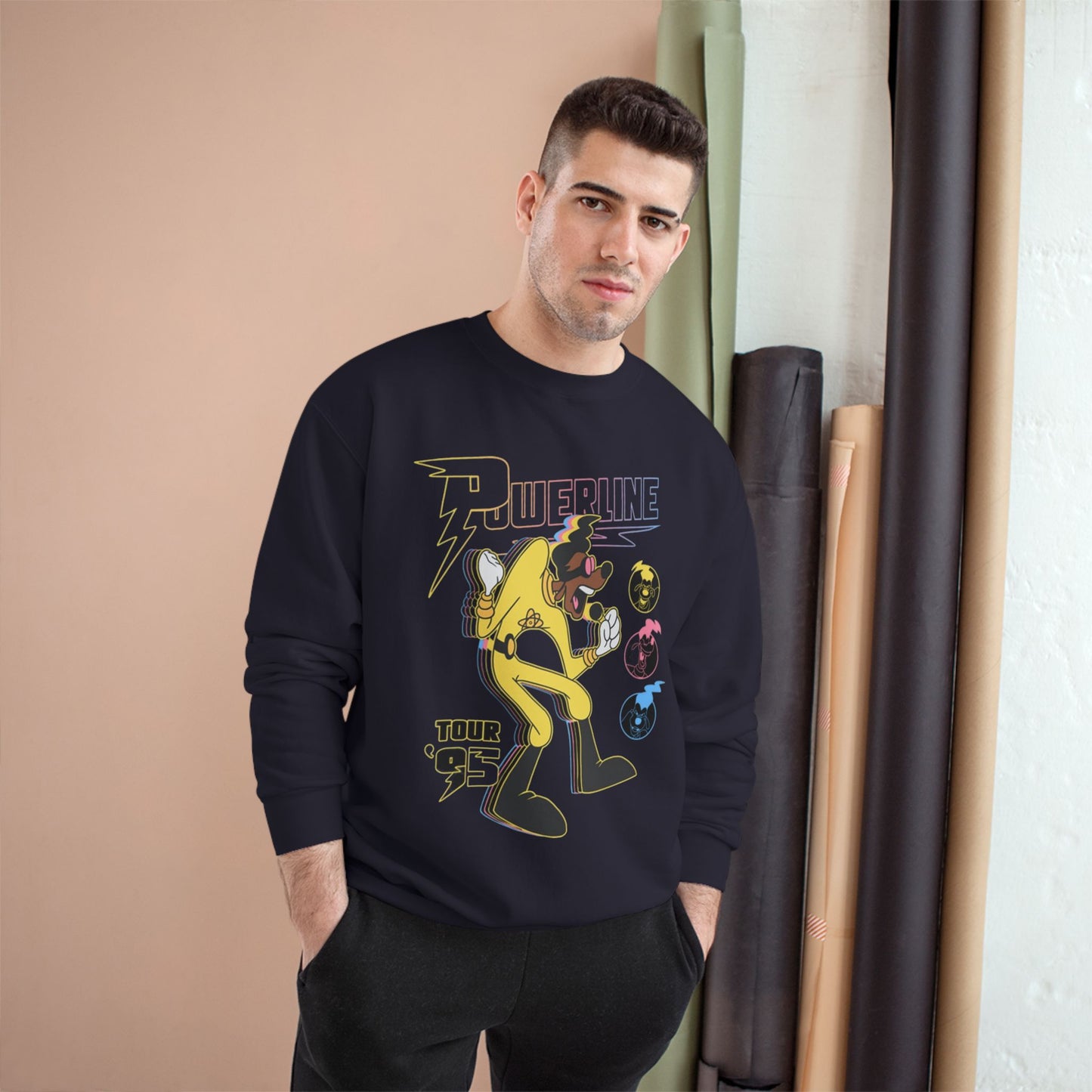 Vintage Powerline Sweatshirt - Retro STAND OUT Tour '95 Graphic Apparel