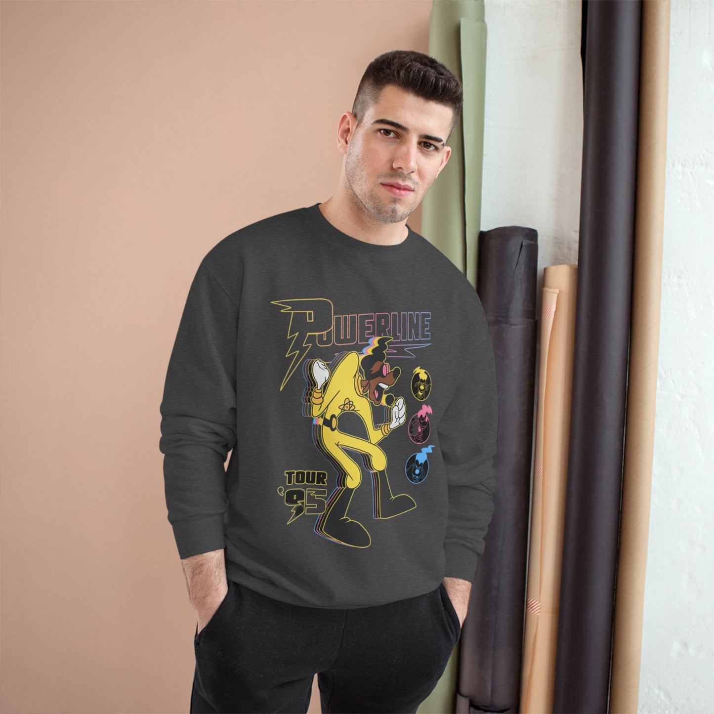 Vintage Powerline Sweatshirt - Retro STAND OUT Tour '95 Graphic Apparel