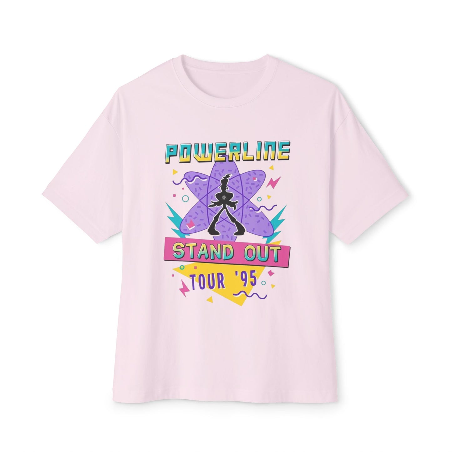 Powerline Tour '95 Oversized Boxy Tee - Unisex Graphic T-Shirt