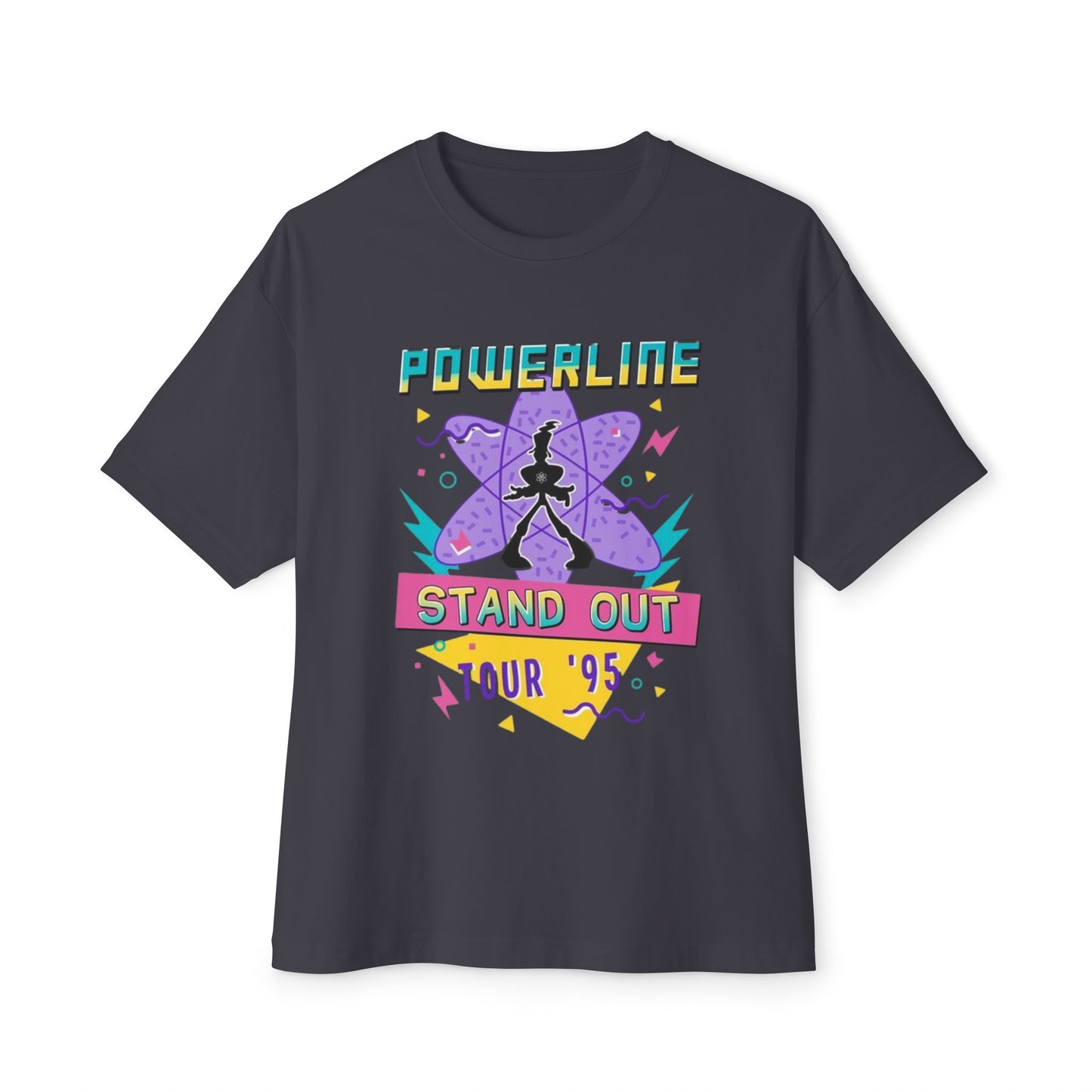 Powerline Tour '95 Oversized Boxy Tee - Unisex Graphic T-Shirt