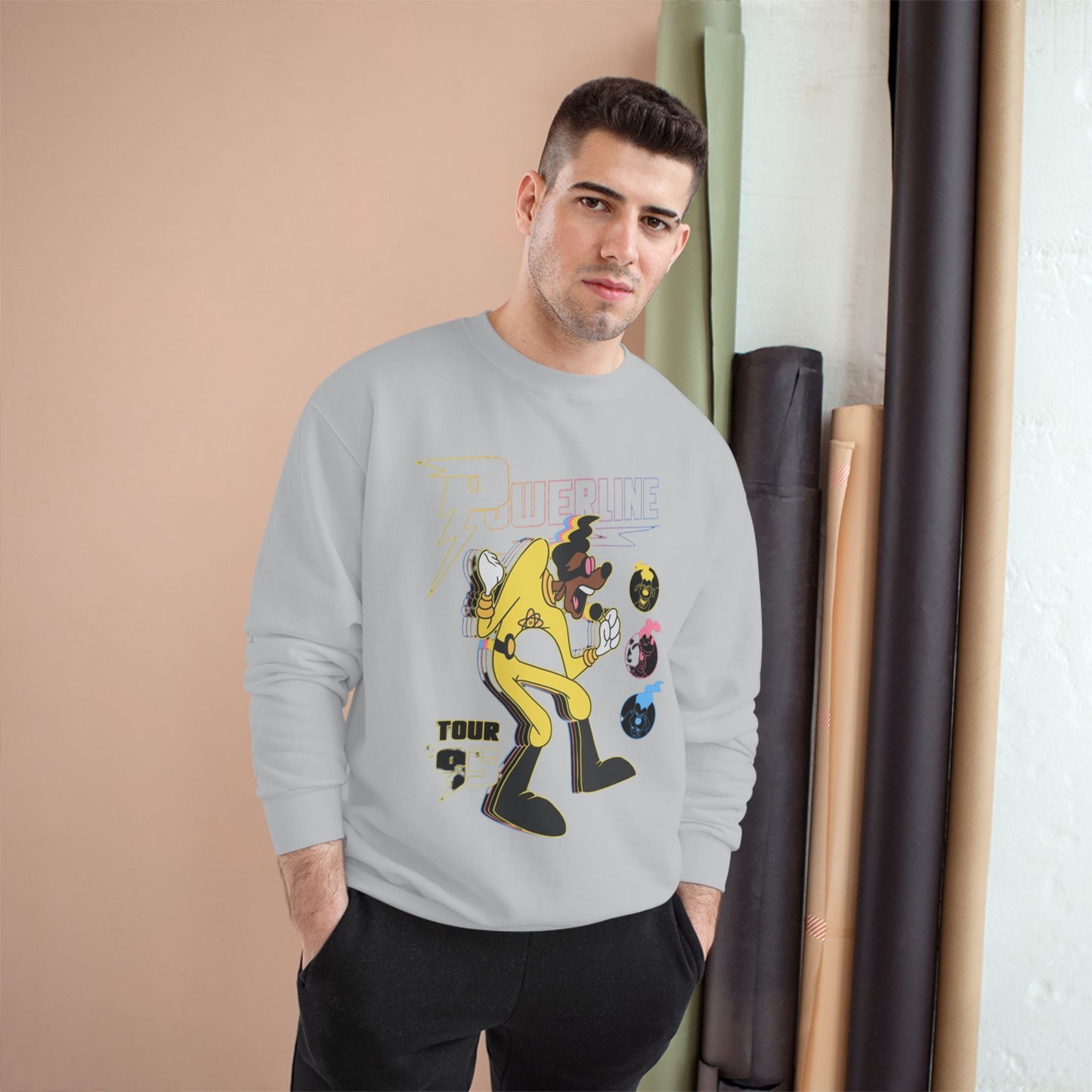 Vintage Powerline Sweatshirt - Retro STAND OUT Tour '95 Graphic Apparel