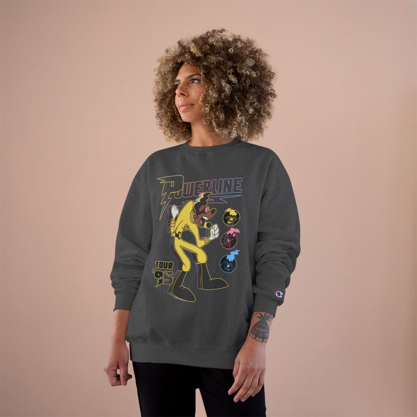Vintage Powerline Sweatshirt - Retro STAND OUT Tour '95 Graphic Apparel