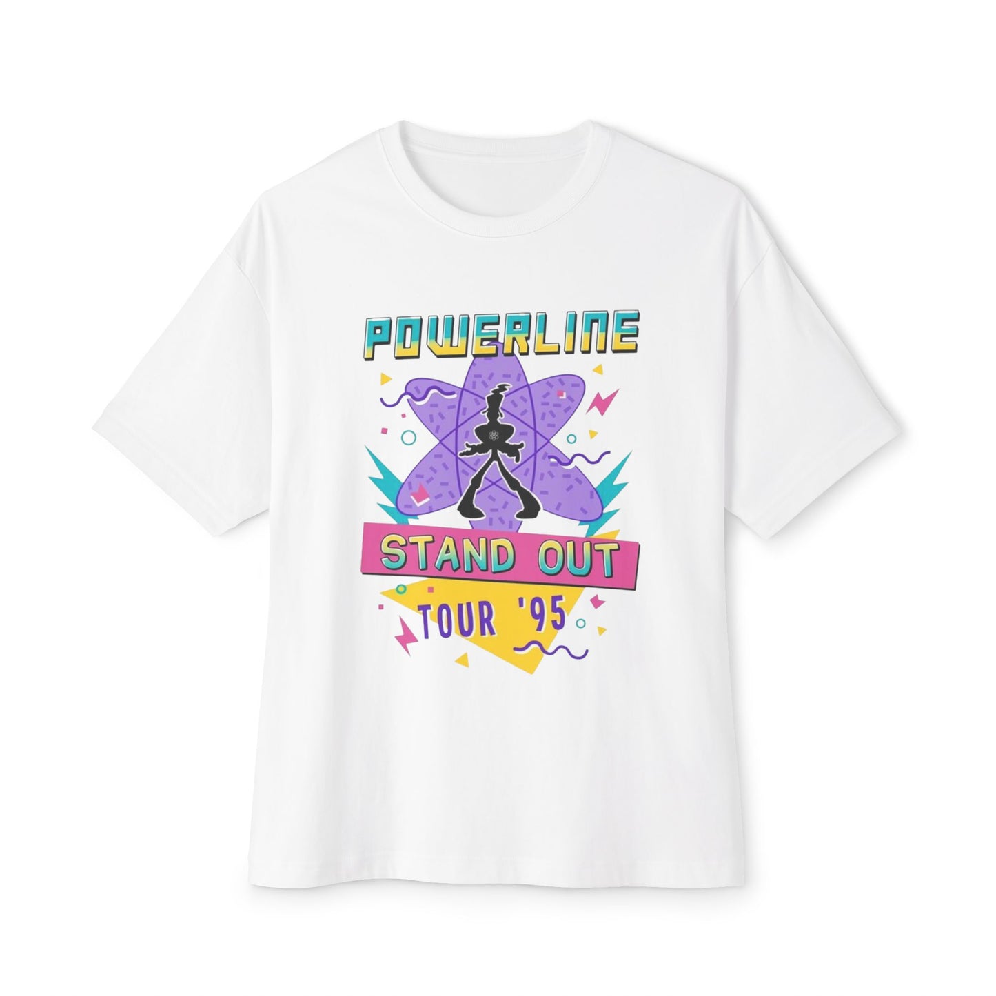 Powerline Tour '95 Oversized Boxy Tee - Unisex Graphic T-Shirt