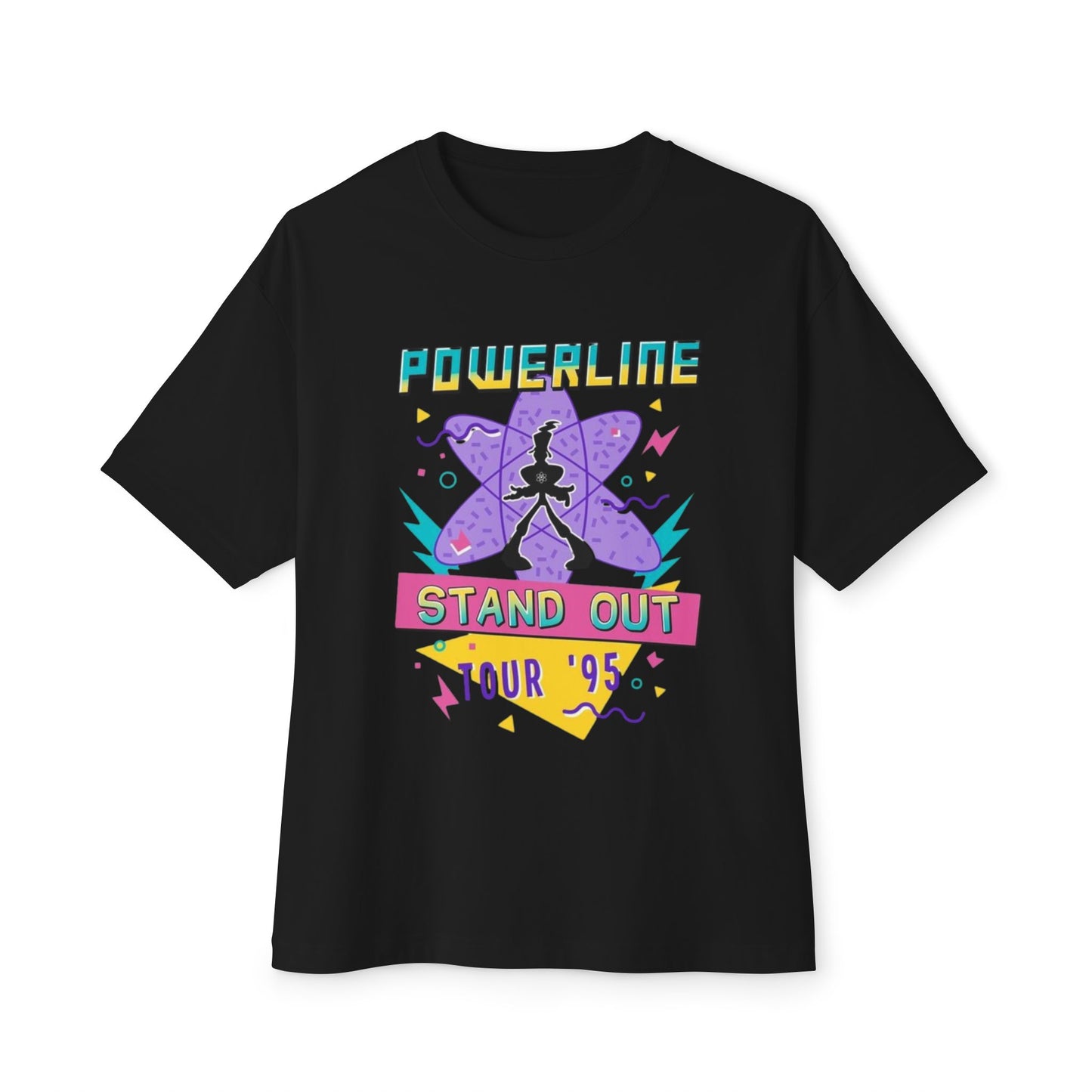 Powerline Tour '95 Oversized Boxy Tee - Unisex Graphic T-Shirt